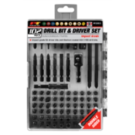 PERFORMANCE TOOL Performance Tool 102-Piece Impact Driver and Drill Bit Set W9063